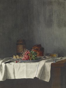 Ainda vida com rabanetes e patê, 1864 (caneta e tinta, lápis e wc no papel)